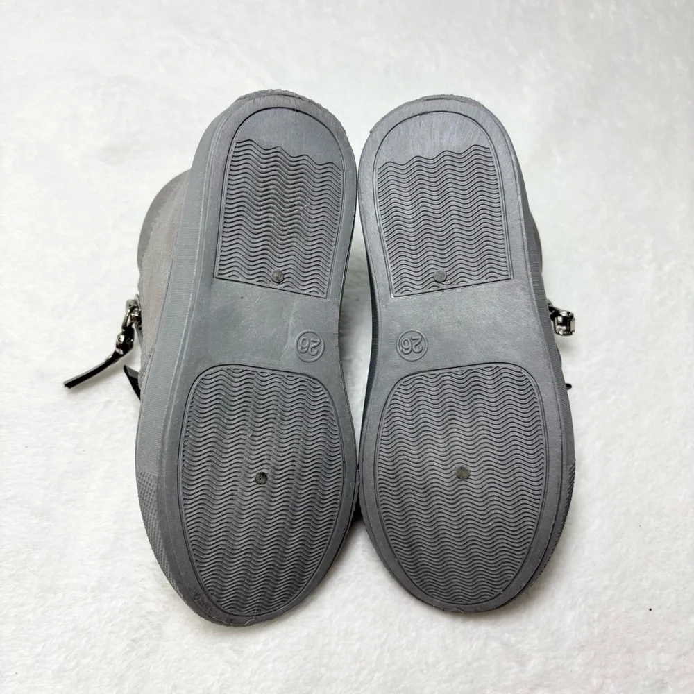 Toddler Gray -Silver Boots with Bow Detail Size 26 / US 9.5‎